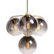 Kamara LED 24.75 inch Brass Chandelier Ceiling Light
